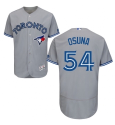 Men's Majestic Toronto Blue Jays #54 Roberto Osuna Grey Road Flex Base Authentic Collection MLB Jersey