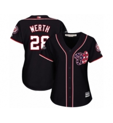 Women's Washington Nationals #28 Jayson Werth Authentic Navy Blue Alternate 2 Cool Base 2019 World Series Bound Baseball Jersey