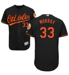 Men's Majestic Baltimore Orioles #33 Eddie Murray Black Alternate Flex Base Authentic Collection MLB Jersey