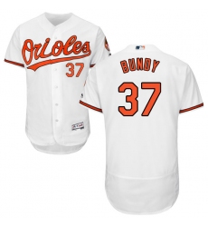 Men's Majestic Baltimore Orioles #37 Dylan Bundy White Home Flex Base Authentic Collection MLB Jersey