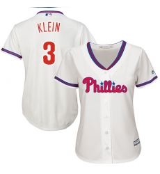 Women's Majestic Philadelphia Phillies #3 Chuck Klein Authentic Cream Alternate Cool Base MLB Jersey