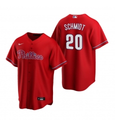 Men's Nike Philadelphia Phillies #20 Mike Schmidt Red Alternate Stitched Baseball Jersey