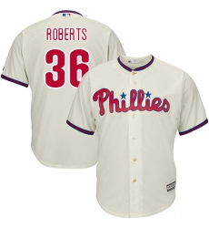 Youth Majestic Philadelphia Phillies #36 Robin Roberts Replica Cream Alternate Cool Base MLB Jersey