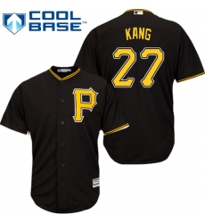 Youth Majestic Pittsburgh Pirates #27 Jung-ho Kang Authentic Black Alternate Cool Base MLB Jersey