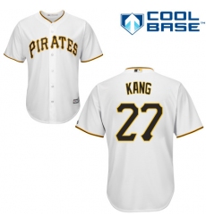 Youth Majestic Pittsburgh Pirates #27 Jung-ho Kang Replica White Home Cool Base MLB Jersey