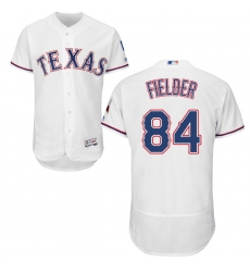 Men's Majestic Texas Rangers #84 Prince Fielder White Flexbase Authentic Collection MLB Jersey