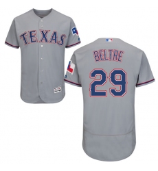 Men's Majestic Texas Rangers #29 Adrian Beltre Grey Road Flex Base Authentic Collection MLB Jersey