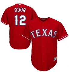 Youth Majestic Texas Rangers #12 Rougned Odor Replica Red Alternate Cool Base MLB Jersey
