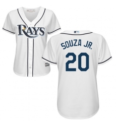 Women's Majestic Tampa Bay Rays #20 Steven Souza Replica White Home Cool Base MLB Jersey