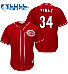Youth Majestic Cincinnati Reds #34 Homer Bailey Authentic Red Alternate Cool Base MLB Jersey