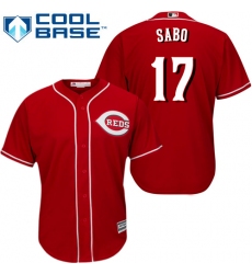 Men's Majestic Cincinnati Reds #17 Chris Sabo Replica Red Alternate Cool Base MLB Jersey