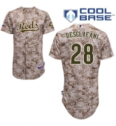 Men's Majestic Cincinnati Reds #28 Anthony DeSclafani Replica Camo Alternate Cool Base MLB Jersey