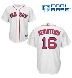 Men's Majestic Boston Red Sox #16 Andrew Benintendi Replica White Home Cool Base MLB Jersey