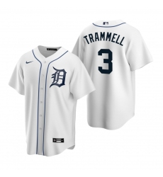 Men's Nike Detroit Tigers #3 Alan Trammell White Home Stitched Baseball Jersey