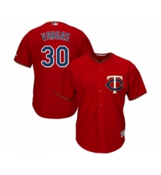 Youth Minnesota Twins #30 Kennys Vargas Replica Scarlet Alternate Cool Base Baseball Jersey