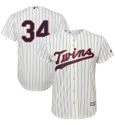 Men's Majestic Minnesota Twins #34 Kirby Puckett Replica Cream Alternate Cool Base MLB Jersey