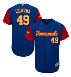 Men's Venezuela Baseball Majestic #49 Wil Ledezma Royal Blue 2017 World Baseball Classic Authentic Team Jersey