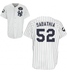 Men's Majestic New York Yankees #52 C.C. Sabathia Authentic White GMS 