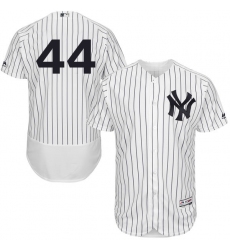 Men's Majestic New York Yankees #44 Reggie Jackson White Home Flex Base Authentic Collection MLB Jersey