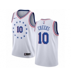 Women's Nike Philadelphia 76ers #10 Maurice Cheeks White Swingman Jersey - Earned Edition