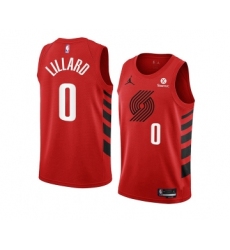 Men's Portland Trail Blazers #0 Damian Lillard 2022-23 Red Statement Edition Swingman Stitched Basketball Jersey