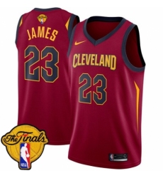 Women's Nike Cleveland Cavaliers #23 LeBron James Swingman Maroon 2018 NBA Finals Bound NBA Jersey - Icon Edition