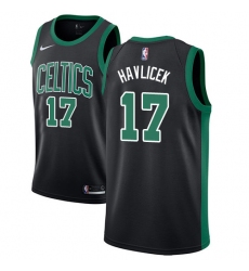 Women's Adidas Boston Celtics #17 John Havlicek Swingman Black NBA Jersey - Statement Edition