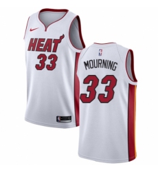 Youth Nike Miami Heat #33 Alonzo Mourning Authentic NBA Jersey - Association Edition