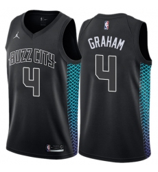 Women's Nike Jordan Charlotte Hornets #4 Devonte Graham Swingman Black NBA Jersey - City Edition
