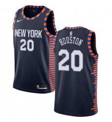 Youth Nike New York Knicks #20 Allan Houston Swingman Navy Blue NBA Jersey - 2018 19 City Edition