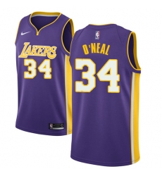 Youth Nike Los Angeles Lakers #34 Shaquille O'Neal Swingman Purple NBA Jersey - Statement Edition