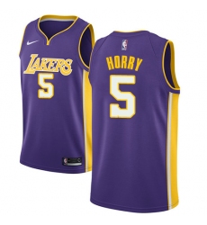 Youth Nike Los Angeles Lakers #5 Robert Horry Swingman Purple NBA Jersey - Statement Edition