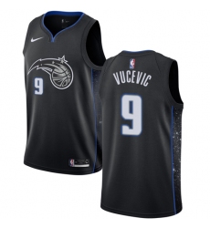 Men's Nike Orlando Magic #9 Nikola Vucevic Swingman Black NBA Jersey - City Edition