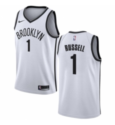Women's Nike Brooklyn Nets #1 D'Angelo Russell Authentic White NBA Jersey - Association Edition