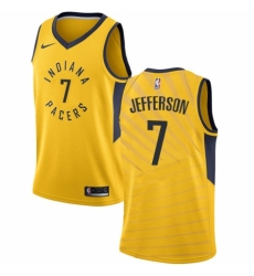 Women's Nike Indiana Pacers #7 Al Jefferson Swingman Gold NBA Jersey Statement Edition
