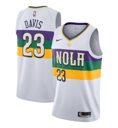 Women's Nike New Orleans Pelicans #23 Anthony Davis Swingman White NBA Jersey - City Edition