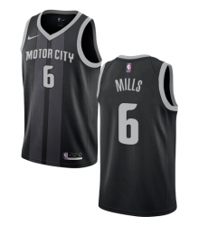 Men's Nike Detroit Pistons #6 Terry Mills Swingman Black NBA Jersey - City Edition