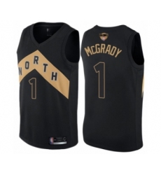 Men's Toronto Raptors #1 Tracy Mcgrady Swingman White 2019 Basketball Finals Bound Jersey - Association Edition