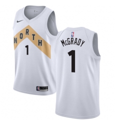 Women's Nike Toronto Raptors #1 Tracy Mcgrady Swingman White NBA Jersey - City Edition