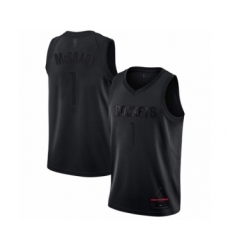 Men's Houston Rockets #1 Tracy McGrady Swingman Black MVP Basketball Jersey