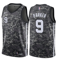 Women's Nike San Antonio Spurs #9 Tony Parker Swingman Camo NBA Jersey - City Edition