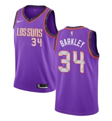 Youth Nike Phoenix Suns #34 Charles Barkley Swingman Purple NBA Jersey - 2018 19 City Edition