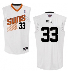 Men's Adidas Phoenix Suns #33 Grant Hill Authentic White Home NBA Jersey