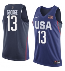 Men's Nike Team USA #13 Paul George Swingman Navy Blue 2016 Olympic Basketball Jersey