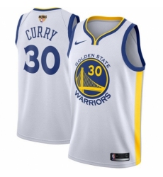Youth Nike Golden State Warriors #30 Stephen Curry Swingman White Home 2018 NBA Finals Bound NBA Jersey - Association Edition