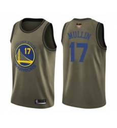 Youth Golden State Warriors #17 Chris Mullin Swingman Green Salute to Service 2019 Basketball Finals Bound Basketball Jersey