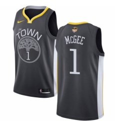 Youth Nike Golden State Warriors #1 JaVale McGee Swingman Black Alternate 2018 NBA Finals Bound NBA Jersey - Statement Edition