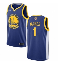 Youth Nike Golden State Warriors #1 JaVale McGee Swingman Royal Blue Road 2018 NBA Finals Bound NBA Jersey - Icon Edition