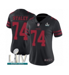 Women's San Francisco 49ers #74 Joe Staley Black Vapor Untouchable Limited Player Super Bowl LIV Bound Football Jersey
