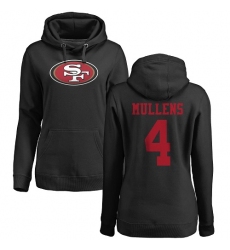 NFL Women's Nike San Francisco 49ers #4 Nick Mullens Black Name & Number Logo Pullover Hoodie
